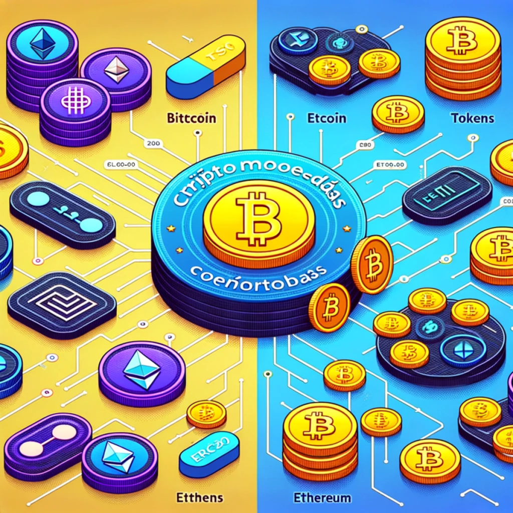 Diferença entre criptomoedas e tokens