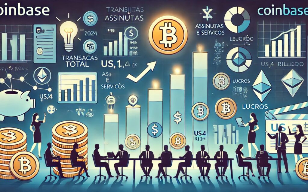 Receitas da Coinbase Sobem para US$ 1,4 Bilhão