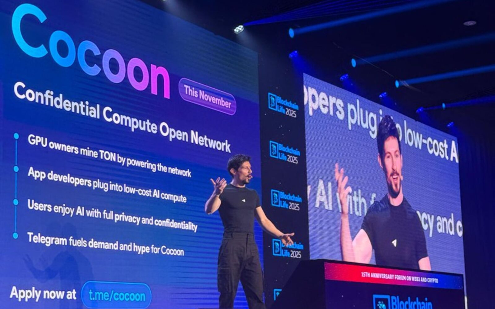 Pavel durov conferencia da cocoon