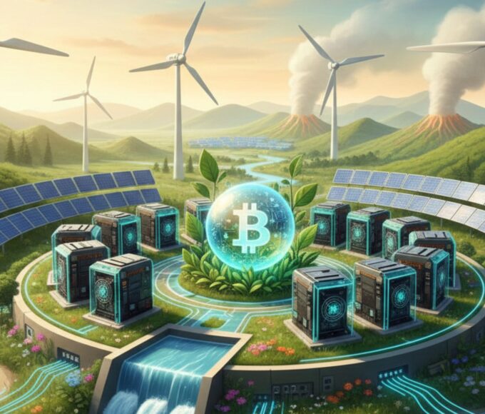 Mineração de Bitcoin Sustentável verde