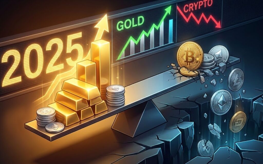 Criptomoedas Ficam Para Trás: Ouro e Prata Disparam em 2025 Enquanto Bitcoin Registra Perdas