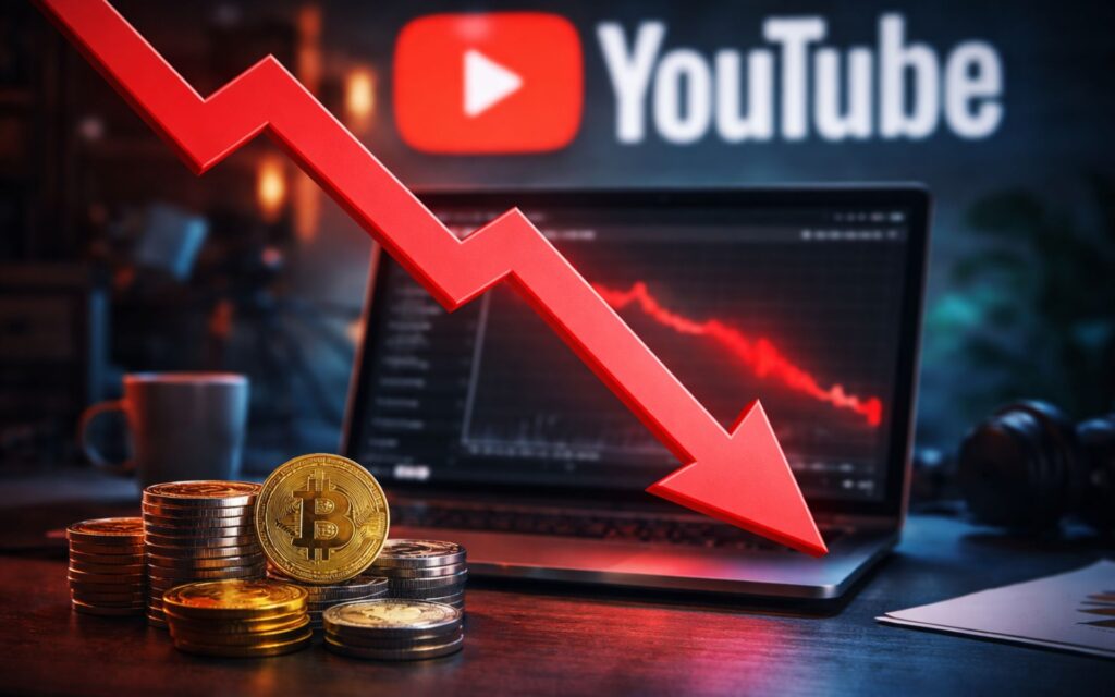Dados Revelam Forte Redução no Interesse por Conteúdo Cripto no YouTube
