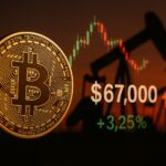 Bitcoin se mantém forte em US$ 67 mil diante da alta do petróleo e temores de inflação