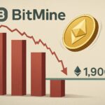Perdas da BitMine em Ethereum ultrapassam US$ 7,34 bilhões com preço testando suporte de US$ 1.900