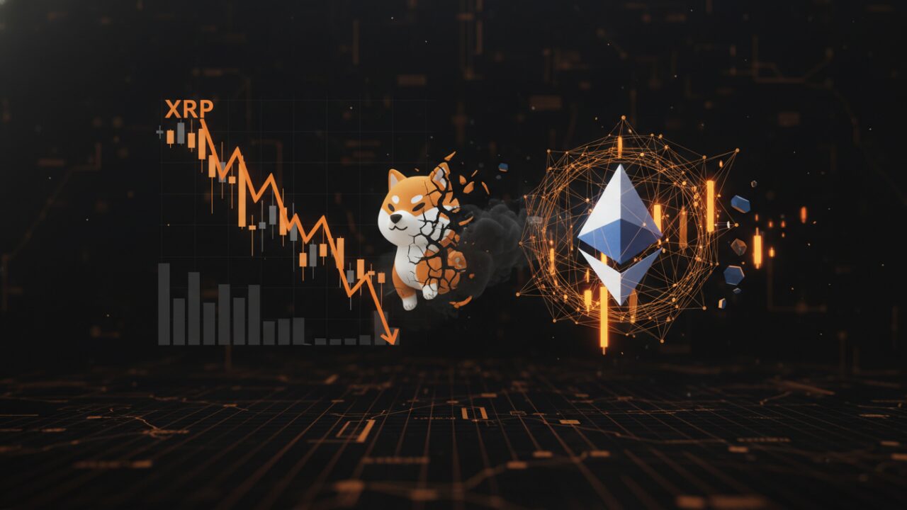 Análise do Mercado de Cripto: Mini-Cross da XRP Indica Queda, Perspectivas Ruins para Shiba Inu e Futuro do Ethereum em Risco