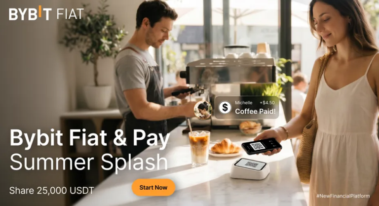 Bybit lança campanha de verão com pool de 25.000 USDT para depósitos fiat e gastos via Bybit Pay